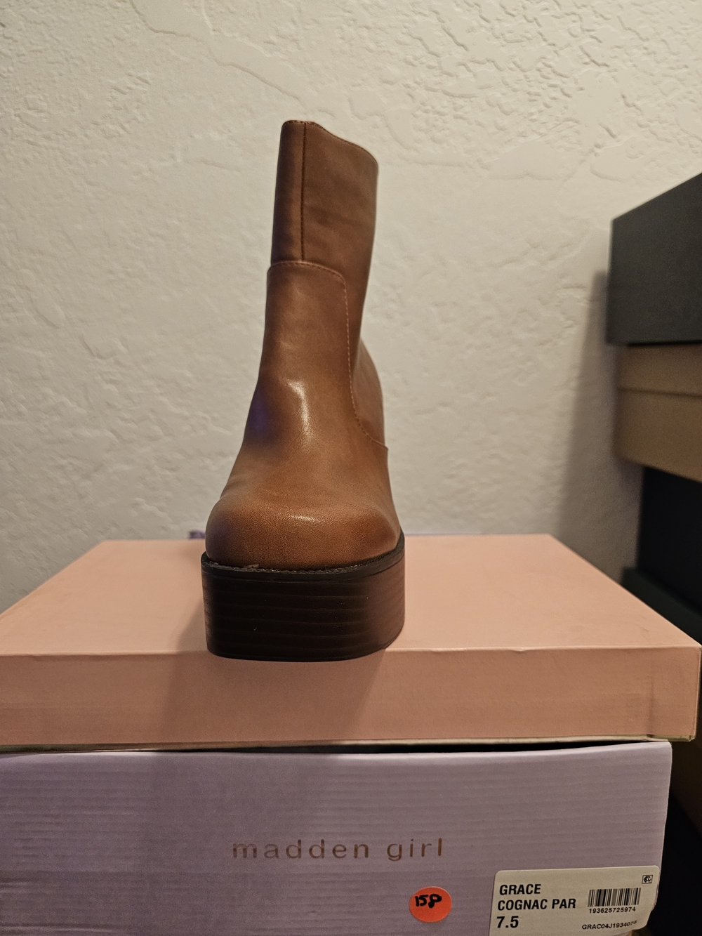 Madden Girl Grace Cognac Platform Boot - Women's Cognac